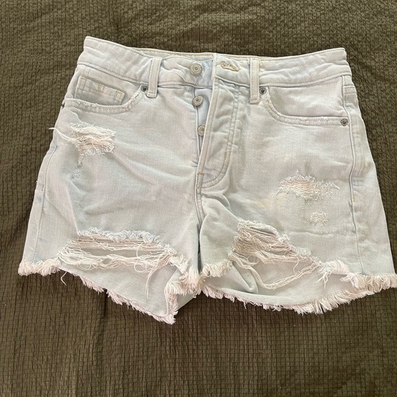 Old Navy Pants - Old Navy Light Blue Distressed Denim Shorts